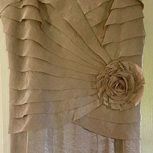 Cocktail/Semi-formal dress, London Times, Champagne/tan women's size 14